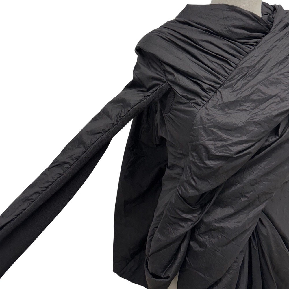 Rick Owens Women's Black Nylon Puffer Lakme Coat Jacket Size 40 Made in Italy - Picture 3 of 8
